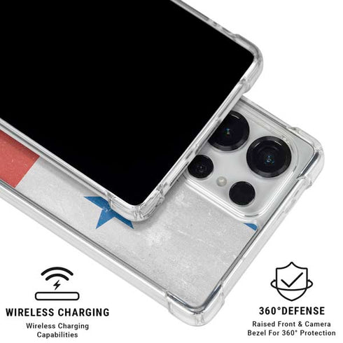 Panama Flag Distressed Galaxy S25 Ultra Clear Case